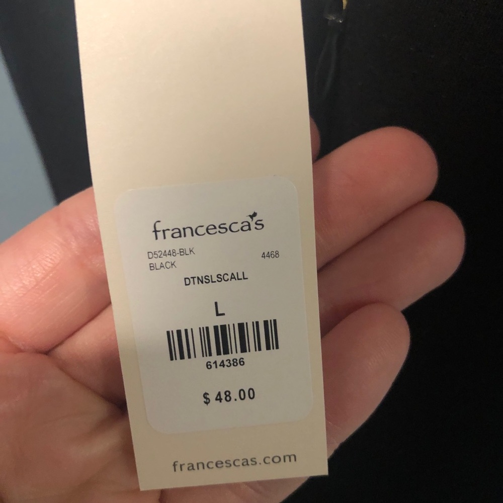 NWT 💕 Francesca’s black scalloped dress 💕 Large - Picture 7 of 8